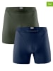 Muchachomalo 2er-Set: Boxershorts in Dunkelblau/ Grün