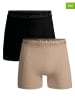 Muchachomalo 2er-Set: Boxershorts in Beige/ Schwarz