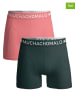 Muchachomalo 2er-Set: Boxershorts in Pink/ Grün