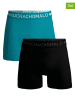 Muchachomalo 2er-Set: Boxershorts in Türkis/ Dunkelblau