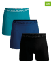 Muchachomalo 3-delige set: boxershorts turquoise/donkerblauw/zwart