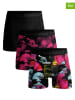 Muchachomalo 3er-Set: Boxershorts in Schwarz/ Pink
