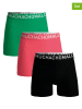 Muchachomalo 3er-Set: Boxershorts in Grün/ Pink/ Schwarz