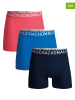 Muchachomalo 3-delige set: boxershorts roze/blauw/donkeblauw