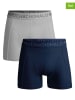 Muchachomalo 2er-Set: Boxershorts in Dunkelblau/ Grau
