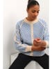 Kaffe Pullover "Vera" in Beige/ Blau