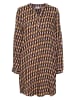 Kaffe Jurk bruin/zwart