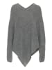 Cream Poncho "Holiday" in Grau