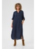 Kaffe Lniana sukienka w kolorze granatowym