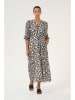 Kaffe Kleid "Sepia" in Creme/ Schwarz