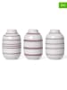 Kähler 3-delige set: vazen "Omaggio" wit/paars - (H)8 cm