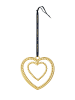 Rosendahl Zawieszka dekoracyjna "Ball Heart" w kolorze złotym - wys. 12 cm