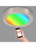 Briloner Lampa sufitowa RGBW-LED w kolorze srebrnym