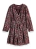 Scotch & Soda Kleid in Bordeaux/ Weiß
