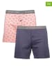 Scotch & Soda 2er-Set: Boxershorts in Rosa/ Dunkelblau