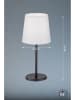 FISCHER & HONSEL Tafellamp "Rimini" zwart/wit - (H)30 x Ø 14 cm