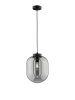 FISCHER & HONSEL Hanglamp "Regi" zwart/grijs - (H)140 x Ø 24 cm