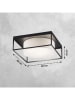 FISCHER & HONSEL Plafonnière "Carre" beige/zwart - (L)60 x (B)60 cm