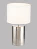 FISCHER & HONSEL Tafellamp "Prata" zilverkleurig/wit - (H)43 x Ø 24 cm