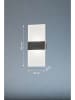 FH Lighting Ledwandlamp wit - (B)22,5 x (H)9,6 cm