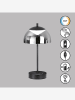 FH Lighting LED-Tischleuchte "Riva" in Silber/ Schwarz - (H)35 x Ø 18 cm