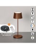 FH Lighting LED-Tischleuchte "Asena" in Hellbraun - (H)30 x Ø 11 cm