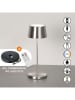 FH Lighting LED-Tischleuchte "Asena" in Silber - (H)30 x Ø 11 cm