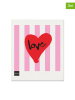 ppd 2er-Set: Schwammtücher "Love" in Rosa/ Rot - (L)20 x (B)17 cm