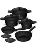 Berlinger Haus 10-częściowy zestaw "Matte Black Collection" w kolorze czarnym