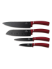 Berlinger Haus 4-delige keukenmessenset ''Metallic Line'' rood