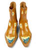 Camper Leder-Boots in Hellbraun/ Gelb/ Hellblau