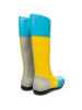 Camper Leder-Stiefel in Gelb/ Hellblau