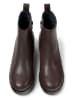 Camper Leder-Ankle-Boots in Braun