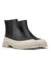 Camper Leder-Chelsea-Boots in Schwarz/ Creme