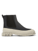Camper Leder-Chelsea-Boots in Schwarz/ Creme