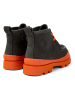 Camper Leder-Mokassins in Anthrazit/ Orange