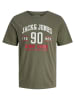 Jack & Jones 3er-Set: Shirts "Jjethan" in Khaki/ Schwarz/ Creme