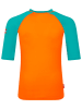 Trollkids Badeshirt "Haukland T" in Orange/ Blau