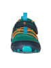Trollkids Barfuß-Wanderschuhe "Skaland" in Grün/ Dunkelblau/ Orange