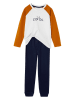 vertbaudet 2-delige set: pyjama's oranje/donkerblauw