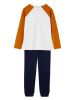 vertbaudet 2-delige set: pyjama's oranje/donkerblauw