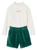 vertbaudet 2-delige outfit wit/groen