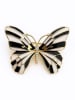 Lodie Silver Brosche in Gold/ Weiß/ Schwarz
