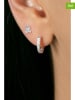 Lodie Silver 2-delige set: oorringen met edelstenen