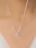 Lodie Silver Zilveren ketting "A" met hanger - (L)43 cm