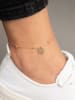 Lodie Silver Zilveren enkelketting met sierelement