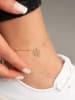 Lodie Silver Zilveren enkelketting met sierelement