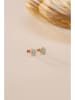 Lodie Silver Pozłacane kolczyki-wkrętki z cyrkoniami