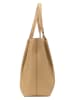 Marc O'Polo Skórzany shopper bag w kolorze beżowym - 43 x 31 x 15 cm