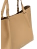 Marc O'Polo Skórzany shopper bag w kolorze beżowym - 43 x 31 x 15 cm